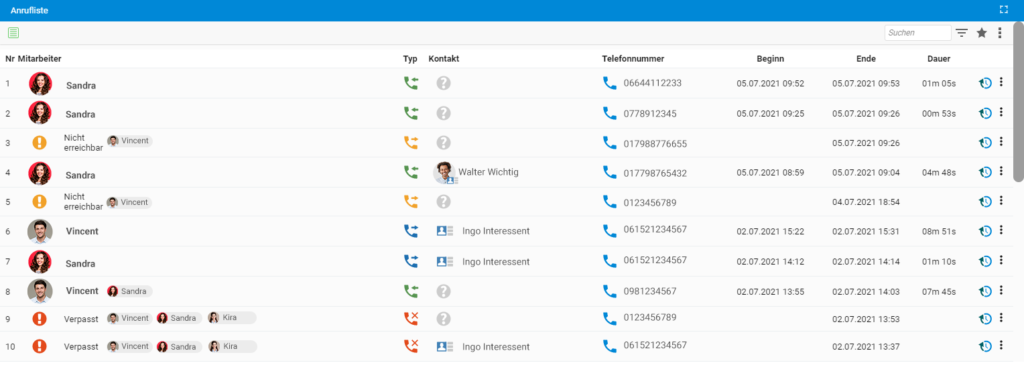 telefonschnittstelle-anrufliste